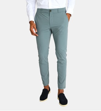 Pantalon ajusté Serge Lescada stretch recyclé-Gris clair-S - Cala 1789 - Bleu glacier