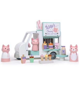 Camionnette à Milkshake Kitty - Tender Leaf - Blanc