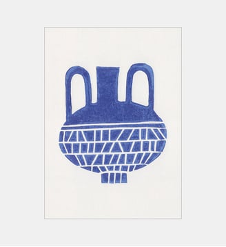 Poster   Linocut Vase #6 - Alisa Galitsyna - Poster & Frame - Multicolore
