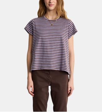 T-shirt rayé en coton - TINA - Pablo - Bleu ciel