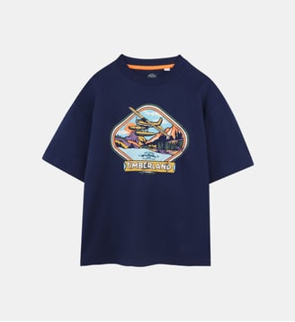 T-shirt avec imprimé placé - Timberland - Medieval blue