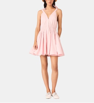 Robe courte évasée en coton - Maje - Rose