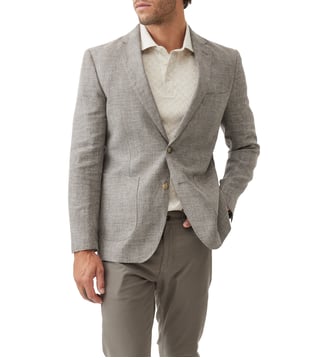 Veste blazer slim en laine et lin The Cascades - Rodd & Gunn - Mink