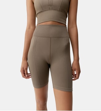 Short de sport India effet gainant - Born Living Yoga - Noix de noyer