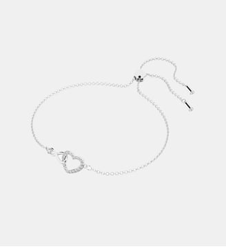 Bracelet Swarovski Infinity, Infini et cœur, Blanc, Métal rhodié-Blanc-M - Swarovski - Blanc