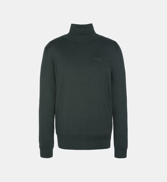 Pull col roulé - Schott - Vert