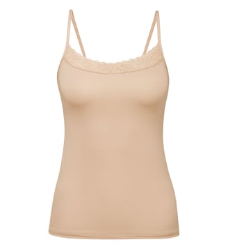 Débardeur à fines bretelles Natural Comfort Lace - Calida - Beige