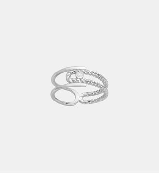 Bague Délicate entrevue en Argent avec diamant blanc - La Garçonne Diamant - Argent