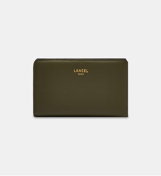 Portefeuille rectangulaire zippé signature en cuir - Lancel - Vert