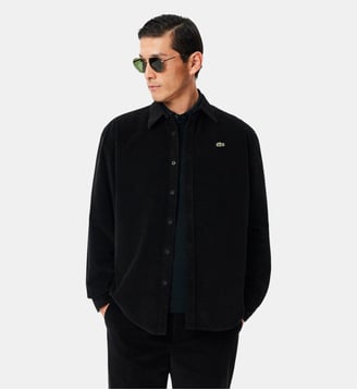Chemise velours côtelé regular fit - Lacoste - Noir