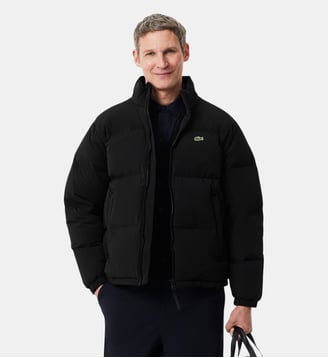 Doudoune à capuche déperlante - Lacoste - Noir