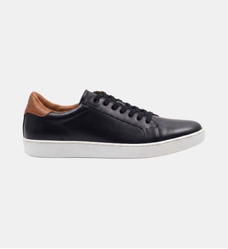Tennis lacet homme - Jules & Jenn - Noir et blanc
