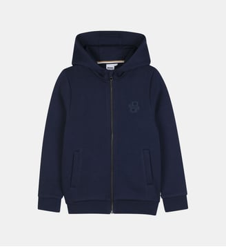 Cardigan à capuche - BOSS Kidswear - Bleu cargo