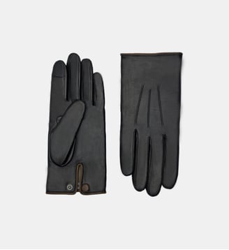 Gants Rick Homme Cuir Doublés Cachemire - Agnelle - Toscana patine et moka