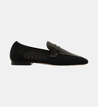 Giulia - Mocassins En Mesh Et Cuir Nappa Noir - Parallèle - Resille noir