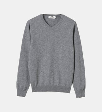 Pull col V - Cyrillus - Gris chine
