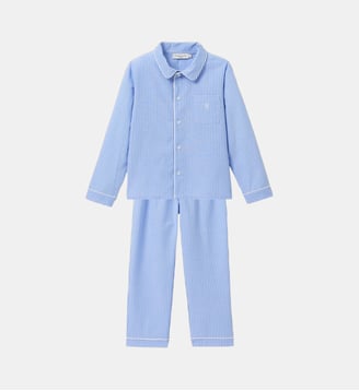 Pyjama grand-père rayé - Cyrillus - Rayure bleu et écru