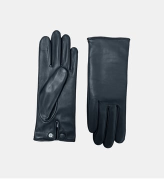 Gants Agatha Femme Cuir Doublés Alpaga - Agnelle - Noir