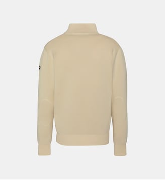Pull à col zippé - Schott - Blanc cassé