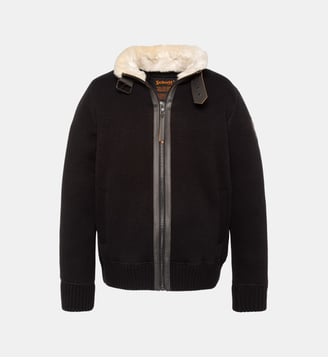Gilet col bombardier - Schott - Noir