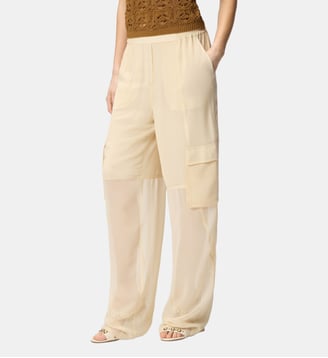 Pantalon léger à poches cargo - Pinko - Bleu foncé