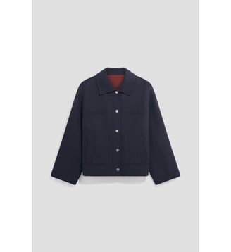 Blouson réversible en laine double face - ALDA - Gerard Darel - Bleu nuit