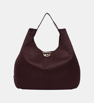 Sac hobo Gerona suédé  - Liu Jo - Aubergine