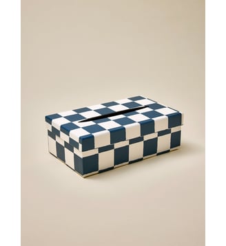 Boîte à mouchoirs en papier imprimé - Cyrillus - Bleu
