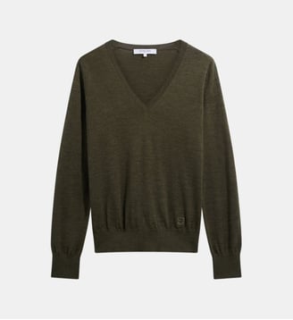 Pull V en laine fine - RACHEL - Gerard Darel - Bronze