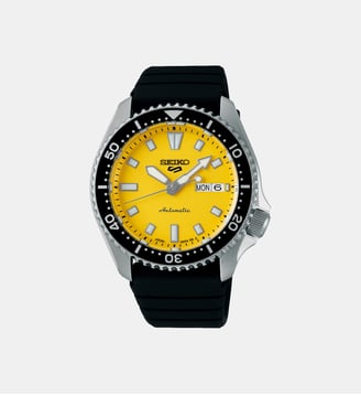 Montre automatique Sport Jaune SRPL87K1 - Seiko 5 - Argenté