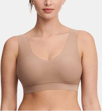Brassière coques v neck seconde peau - Chantelle - Marron clair