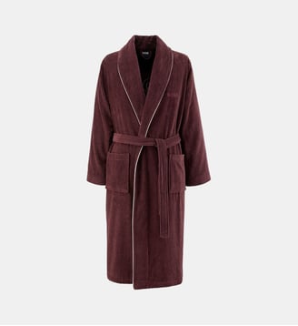 Peignoir long en velours - Boss Home - Moka