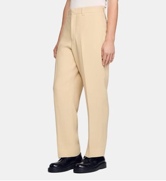 Pantalon en lin et coton oversize Sandro