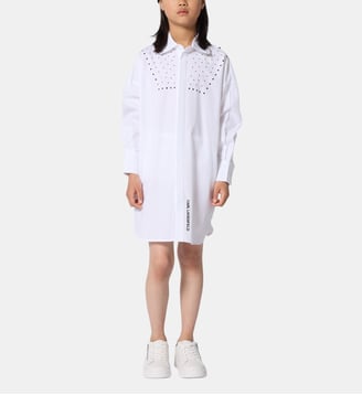 Robe chemise manches longues - Karl Lagerfeld Kids - Blanc