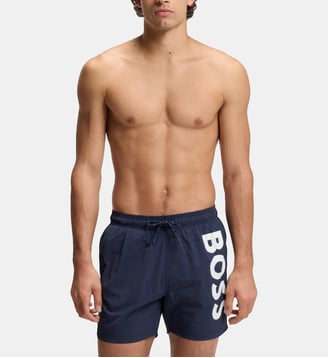 Short de bain signature à séchage rapide - BOSS - Bleu marine
