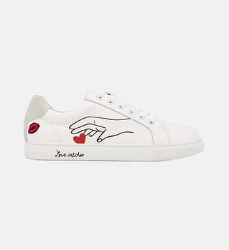 Baskets En Cuir Simone Artdesmaux Love Catcher - Bons Baisers - Blanc