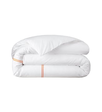 Housse de couette en percale de coton - Yves Delorme - Orange