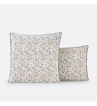 Taie d'oreiller percale de coton, imprimé fleurs La Redoute Interieurs