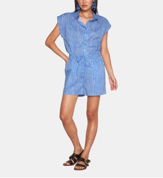 Short Matisse rayé en coton - Maison 123 - Bleu
