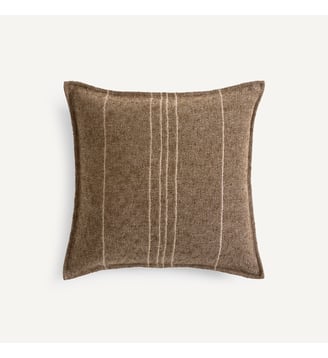 Housse de coussin coton et lin - AM.PM - Marron