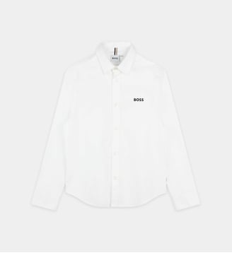 Chemise manches longues - BOSS Kidswear - Blanc et noir