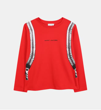 T-shirt en jersey de coton - Marc Jacobs Kids - New red