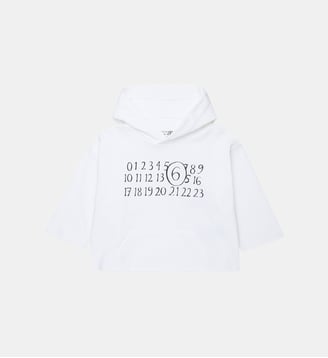 Sweat à capuche avec logo - MM6 Maison Margiela - Blanc