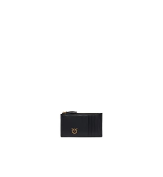 Porte-cartes zippé - Pinko - Noir or antique