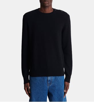 Pull fin en éco-cachemire - Balmain - Black