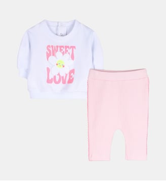 Ensemble et leggings - Billieblush - Blanc et rose