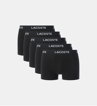 Lot de 5 boxers courts coton stretch - Lacoste - Noir