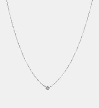 Collier fin argent 925 serti d'un Diamant 0.03 Carat - Balaboosté - Argenté