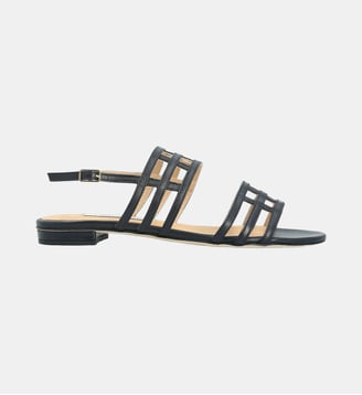 Sandale velay - cuir lisse - Charles Kammer - Bleu marine