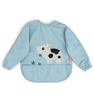 Bavoir à manches avec poche Tiny farm - Done by Deer - Bleu